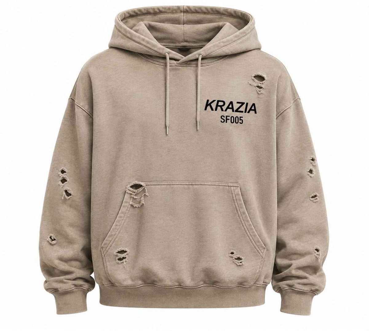 [PRE-ORDER] KRAZIA SF005-DISTRESSED OVERSIZED HOODIE