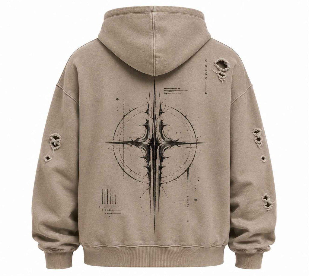 [PRE-ORDER] KRAZIA SF005-DISTRESSED OVERSIZED HOODIE